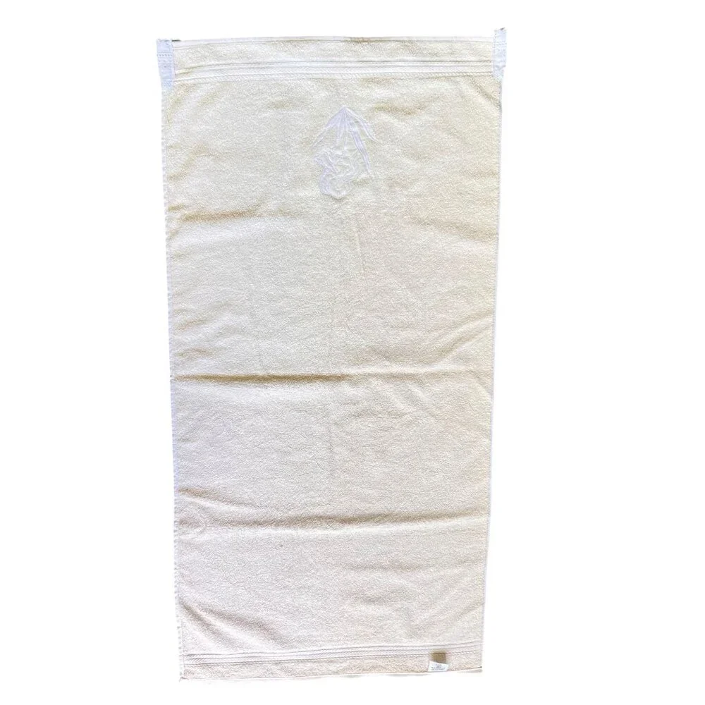 Vtg RA Briggs Embroidered Pastel Yellow Bath Towels Set of 2 Eyelet Trim USA - Picture 11 of 13